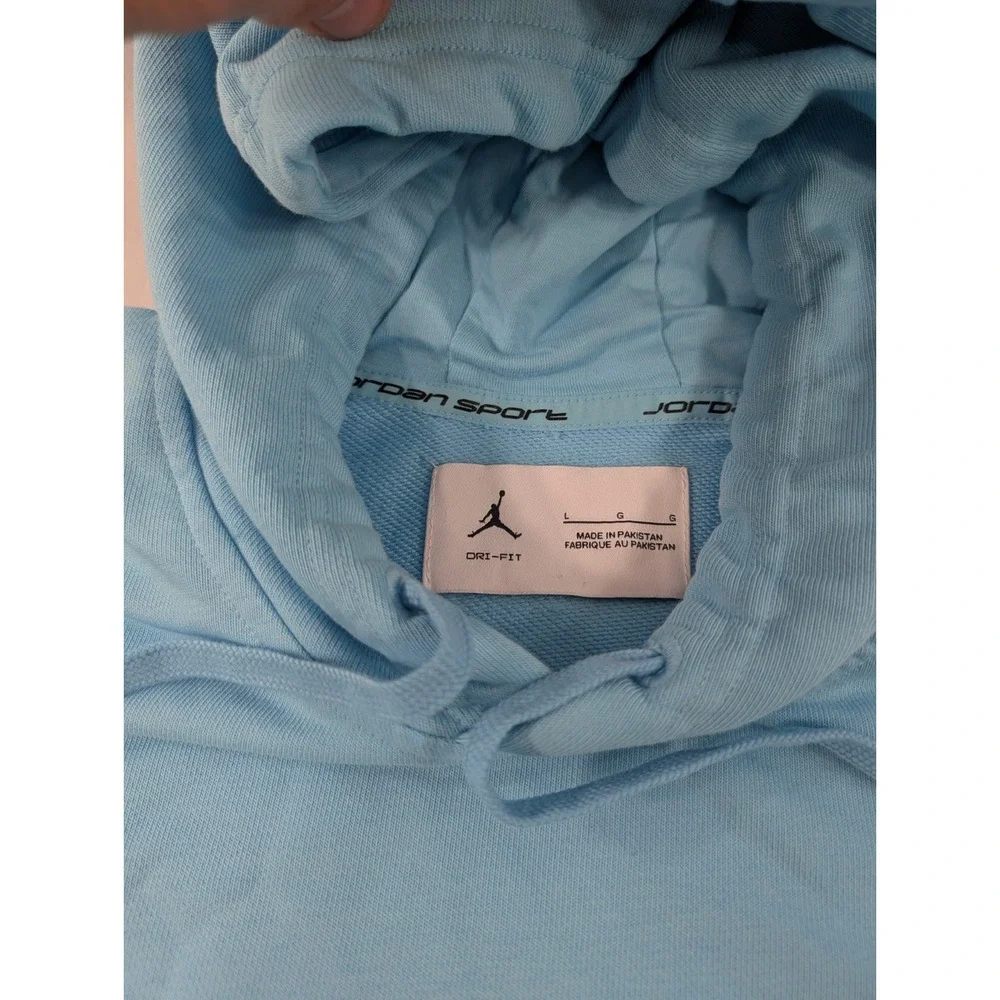 Nike Jordan Sport Crossover Hoodie Dri-Fit Mens Blue Large Jumpman 23 Pullover